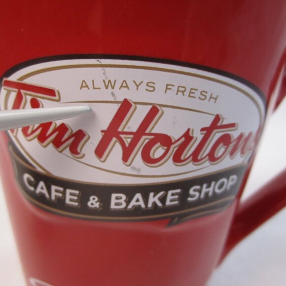 Tim Hortons Cafe & Bake Shop KUWAIT Coffee Mug Red Every Cup Tells a Story -Used - Picture 4 of 10